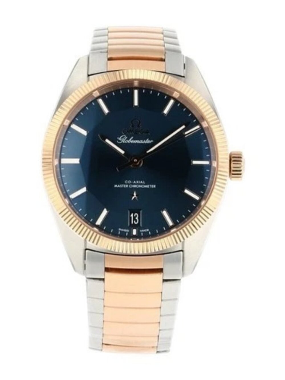 Omega Globemaster Gold & Steel Blue Dial 39mm Automatic Mens 130.20.39.21.03.001